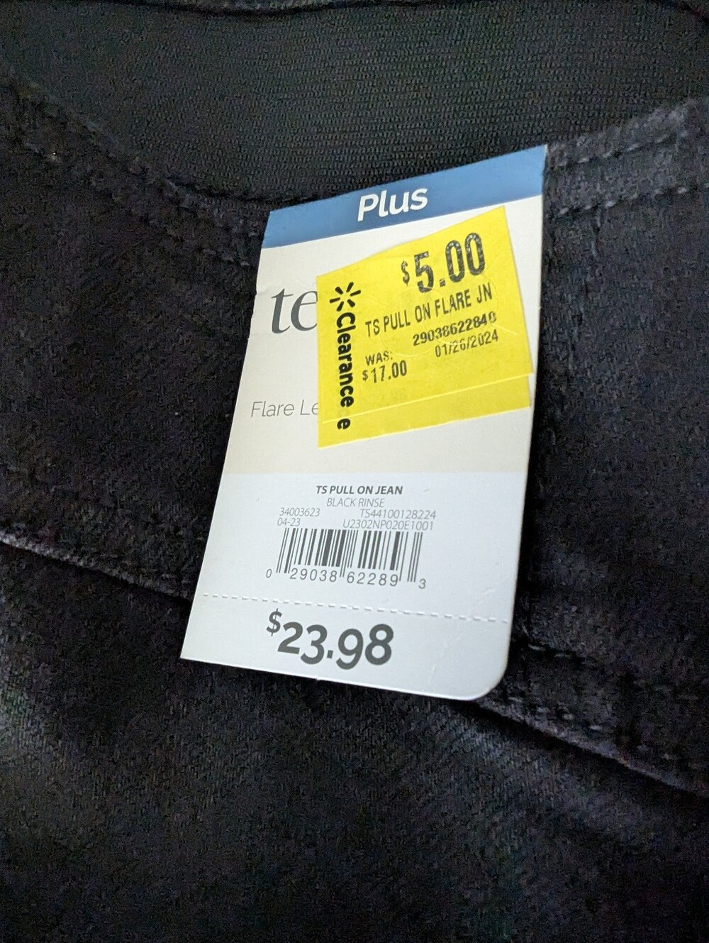 Terra & Sky Black Wide Leg Pull-On Pants - Picture 5 of 6